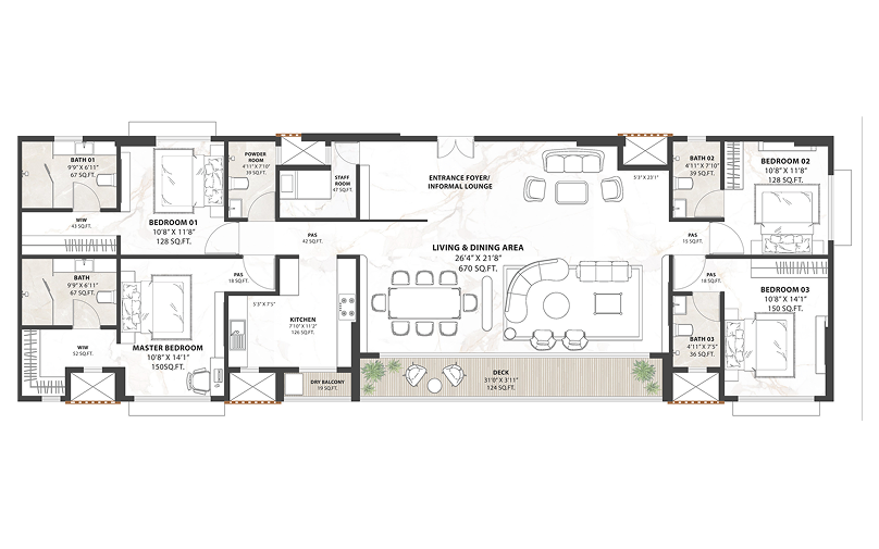 2 Bedroom Residence
