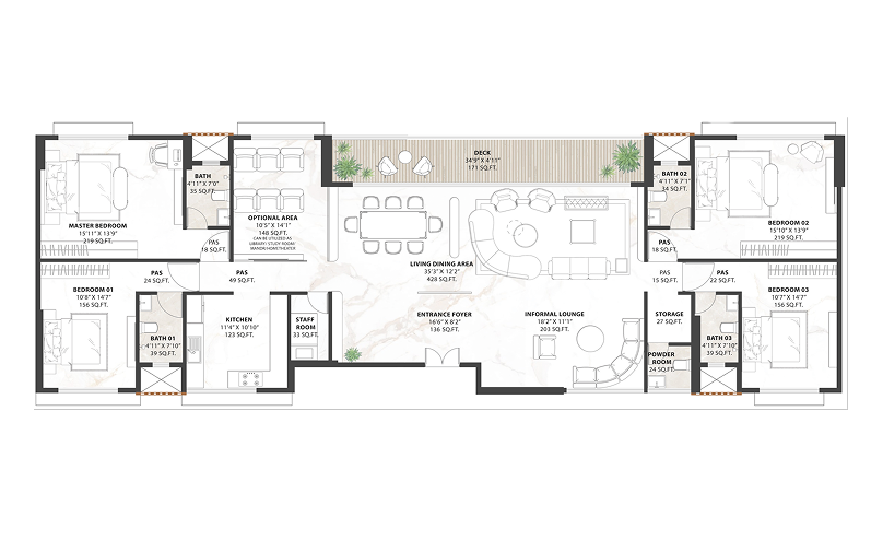 3 Bedroom Residence